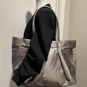 Nordstrom Brand Metallic Weave Silver Tote Bag. Great Condition, New, Never Worn